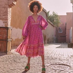 NWT, Spell Madame Peacock Boho Dress, Size XXS